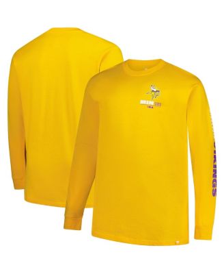Men's Gold Minnesota Vikings Big & Tall Clock Management Legacy Long Sleeve T-Shirt