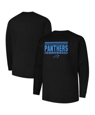 Men's Black Carolina Panthers Big & Tall Pop Long Sleeve T-Shirt