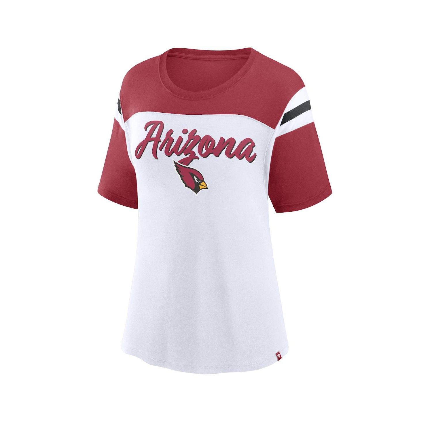 Women's White/Cardinal Arizona Cardinals Cheer Chant Fashion Crop Top