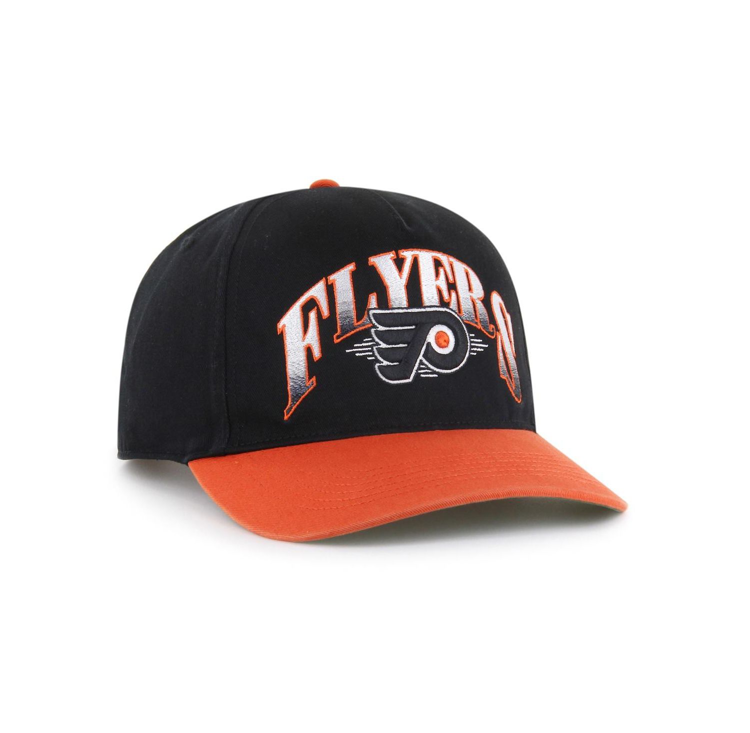 Men's Black/Orange Philadelphia Flyers Atkin Hitch Adjustable Hat