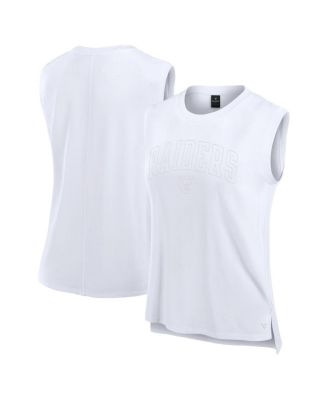 Women's White Las Vegas Raiders Studio Gym Tank Top