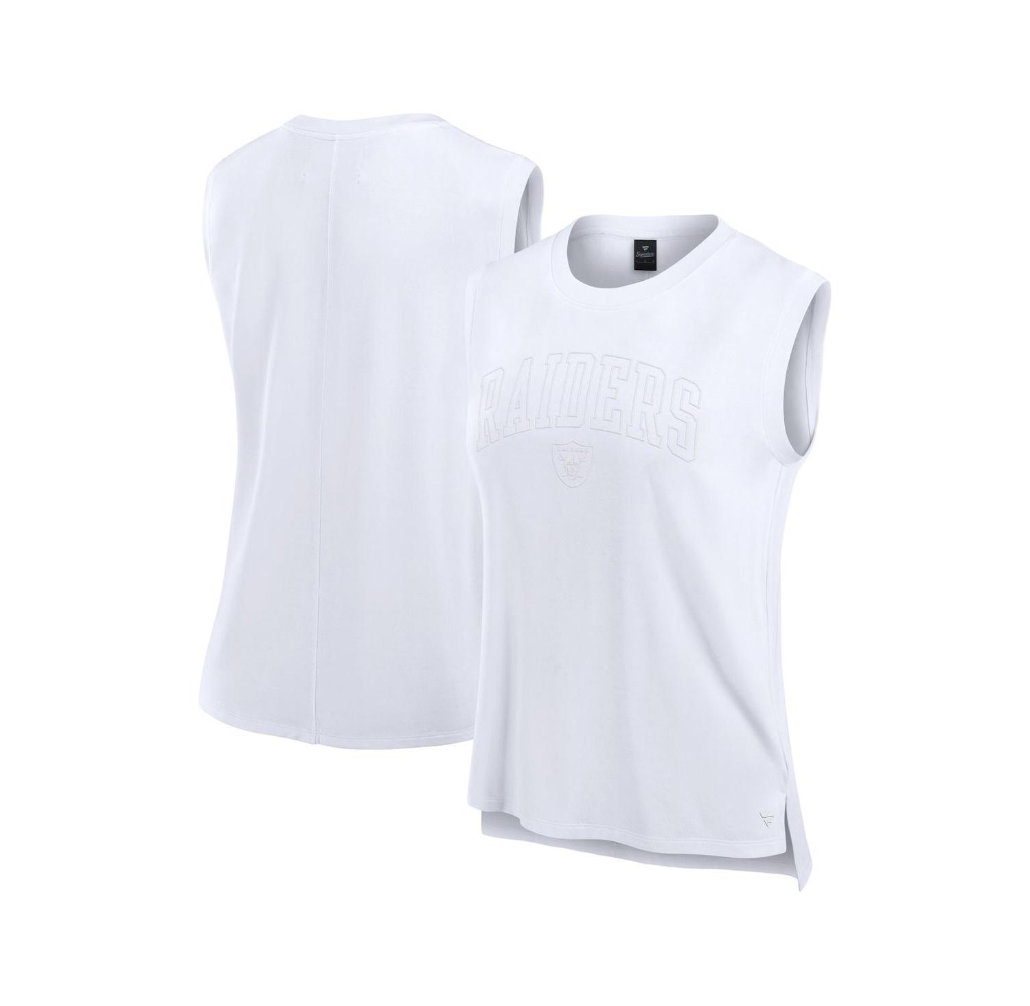 Women's White Las Vegas Raiders Studio Gym Tank Top