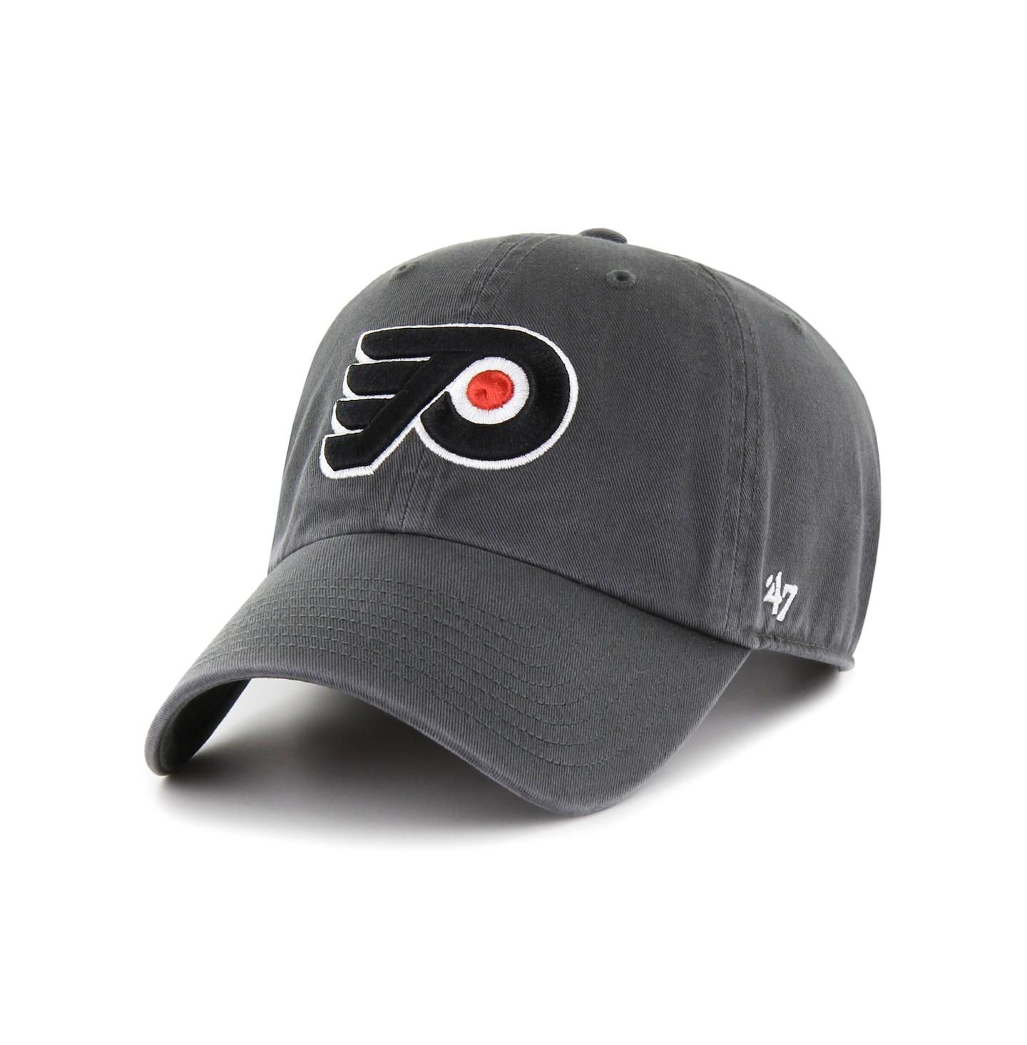 Мужская кепка '47 Brand Charcoal Philadelphia Flyers Clean Up Adjustable Hat — фото 1