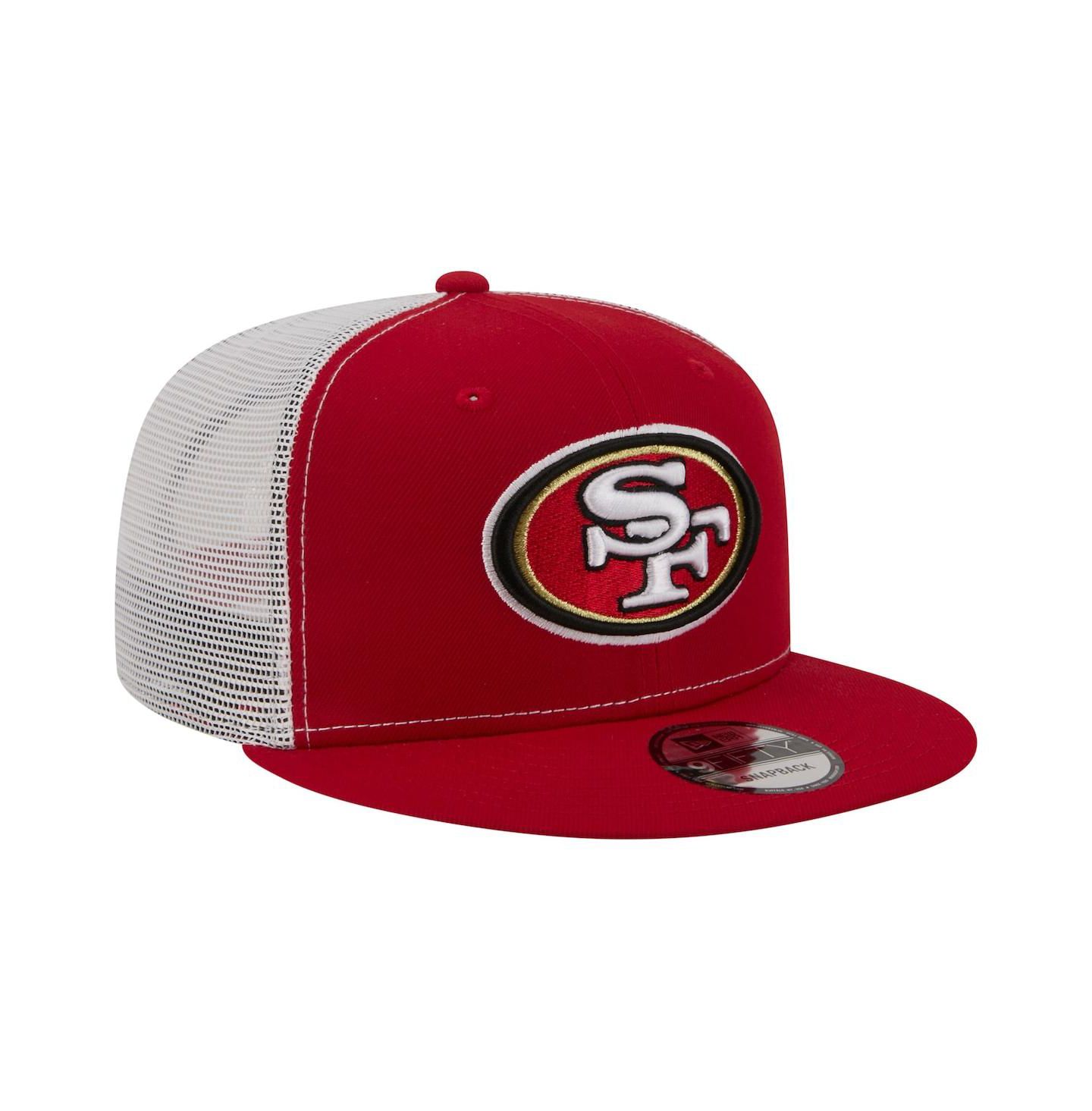 Мужская кепка New Era Scarlet San Francisco 49ers Core Team 9FIFTY Trucker Snapback Hat — фото 3