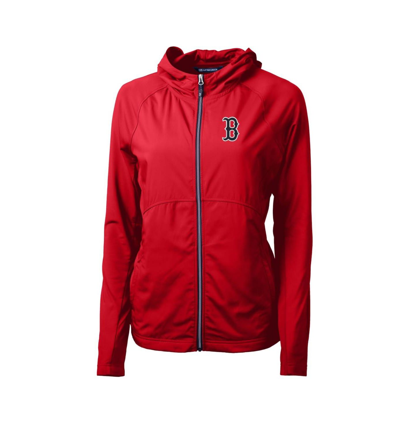 Женская куртка Cutter & Buck Red Boston Red Sox Adapt Eco Knit Full-Zip — фото 1