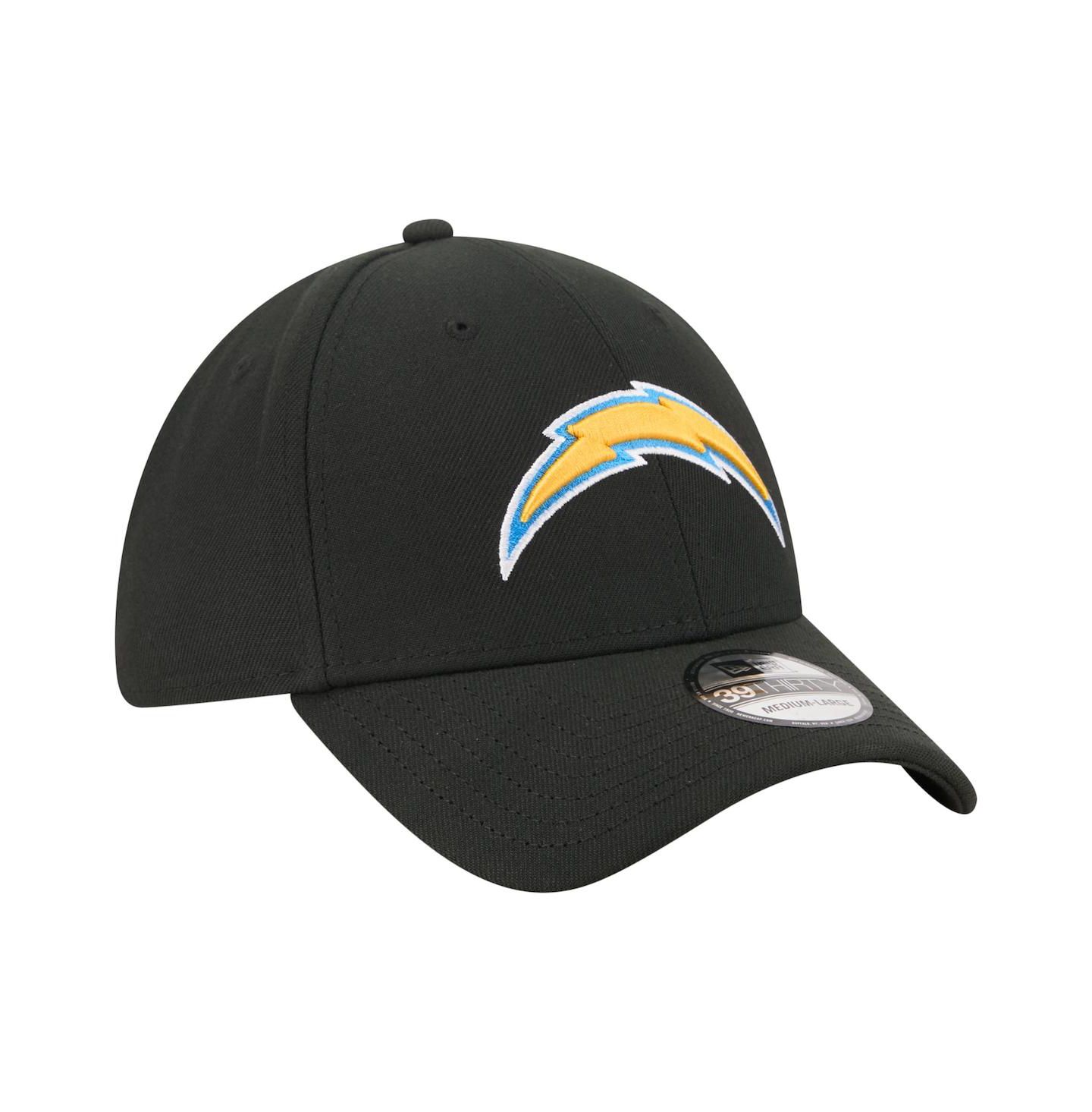 Мужская кепка New Era Black Los Angeles Chargers Core Team 39THIRTY Flex Hat — фото 3