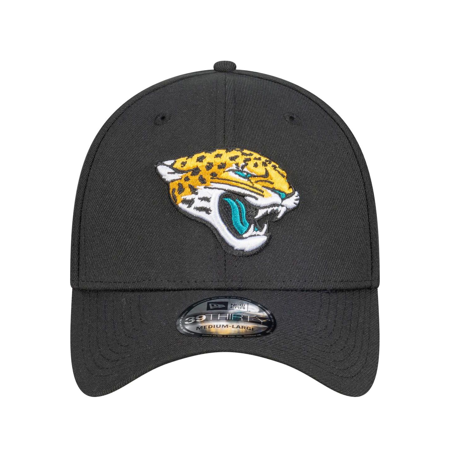 Мужская кепка New Era Black Jacksonville Jaguars Core Team 39THIRTY Flex Hat — фото 4