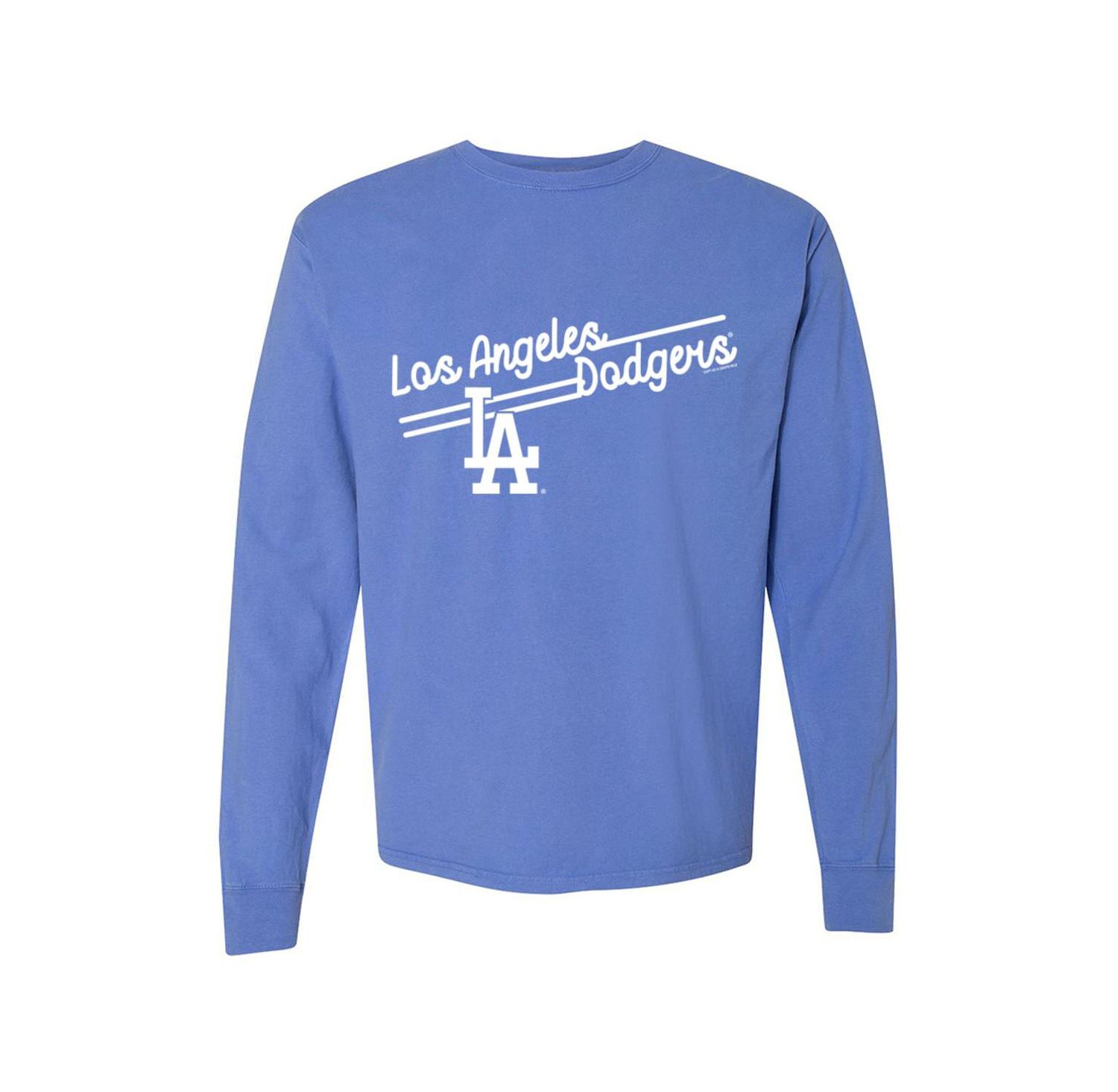 Women's Royal Los Angeles Dodgers Pigment Dye Long Sleeve T-Shirt