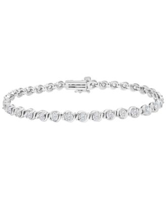 Diamond Bracelet (1 ct. t.w.) in Sterling Silver