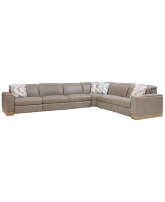 Maxyne 6-Piece Power Motion L-Shaped Sectional Sofa with 4 Recliners Set