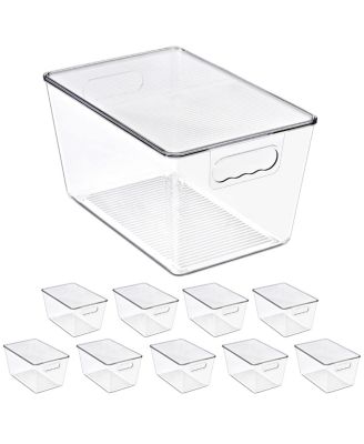 10 Pack Large Stackable Storage Containers with Lids for Kitchen, Pantry, Cabinet Organization