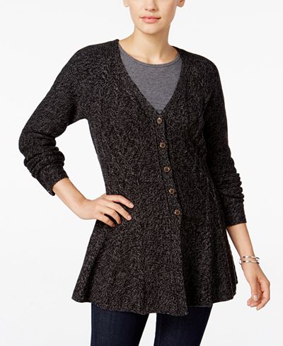 peplum cardigan ribbed macy
