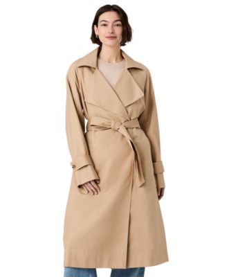 Women's Trench Twill Button-Front Raglan Jacket