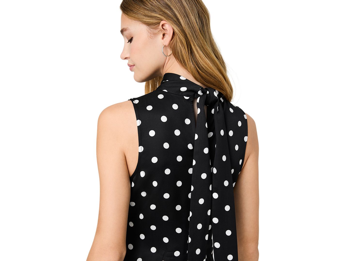 Женское платье French Connection Ennis Polka Dots Print Midi, цвет: Чёрный / Белый — фото 3