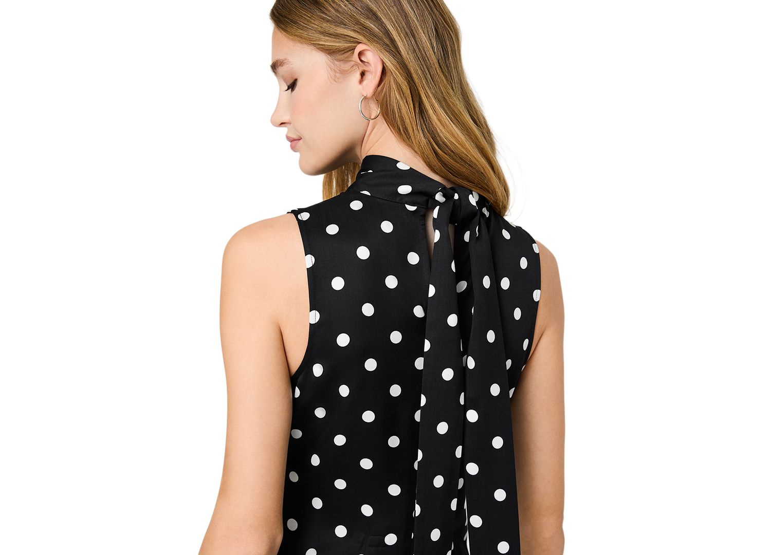 Women's Ennis Polka Dots Print Midi Dress