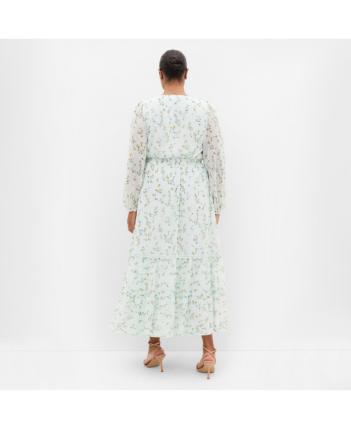 CITY CHIC Plus Size Kiki Ditsy Print Maxi Dress view 2 — MAYCSS fashion products