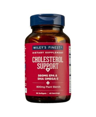 Wild Alaskan Fish Oil Cholesterol Support - Heart Health Supplement for Men and Women - 560mg Omega-3s - 90 Softgels (45 Servings)
