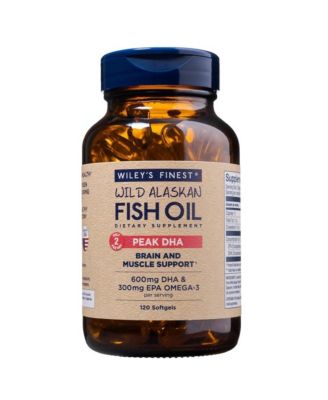 Wild Alaskan Fish Oil Peak DHA - 900mg EPA and DHA Omega-3s - 120 Softgels (60 Servings)