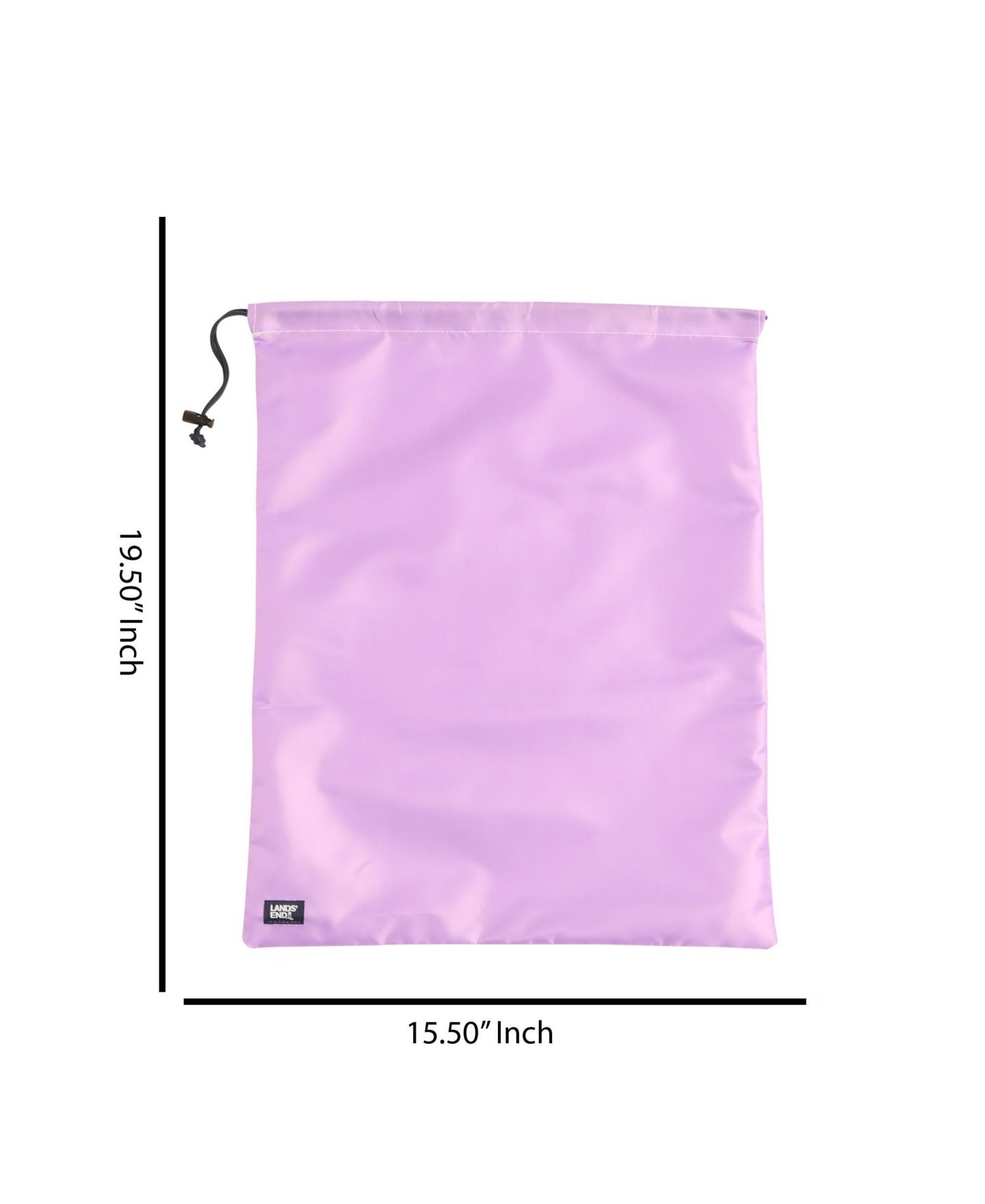 Сумки Lands' End 2-Pack Travel Laundry, Polyester Canvas Dirty Clothes Travel Bag with Drawstring, цвет: Сиреневый — фото 3