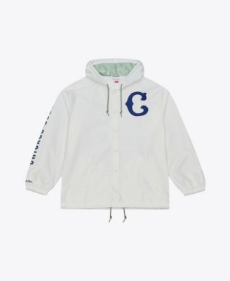 Men's White Chicago Cubs Yacht Rock Coaches Full-Snap Hooded Windbreaker Jacket