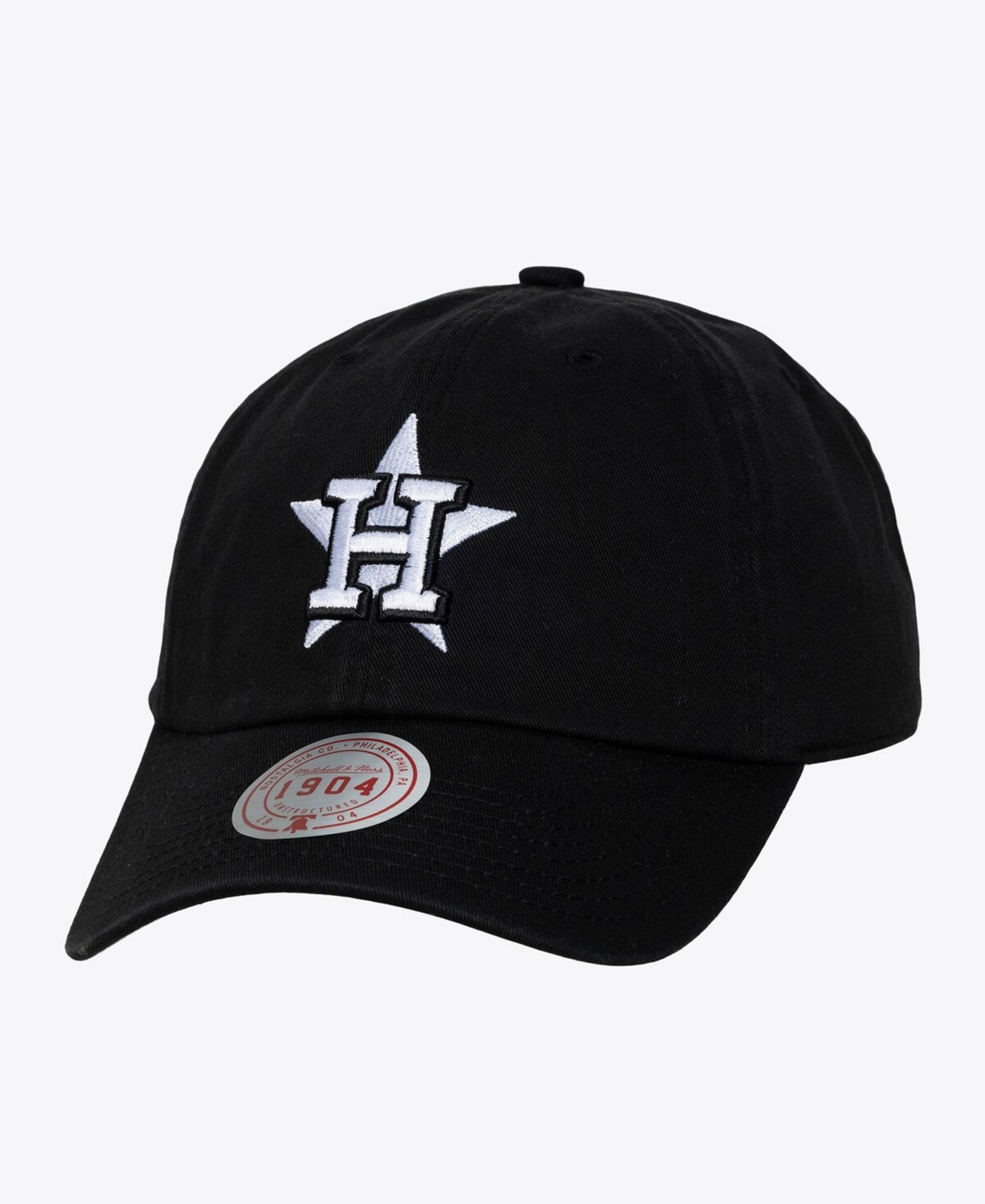 Men's and Women's Black White Houston Astros 1904 Strapback Adjustable Hat