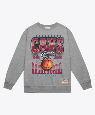 Men's Gray Cleveland Cavaliers Hardwood Classics Tri 2.0 Crewneck Sweatshirt