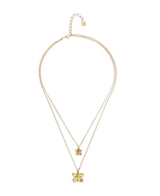18k Gold Metal alloy Big Butterfly Necklace