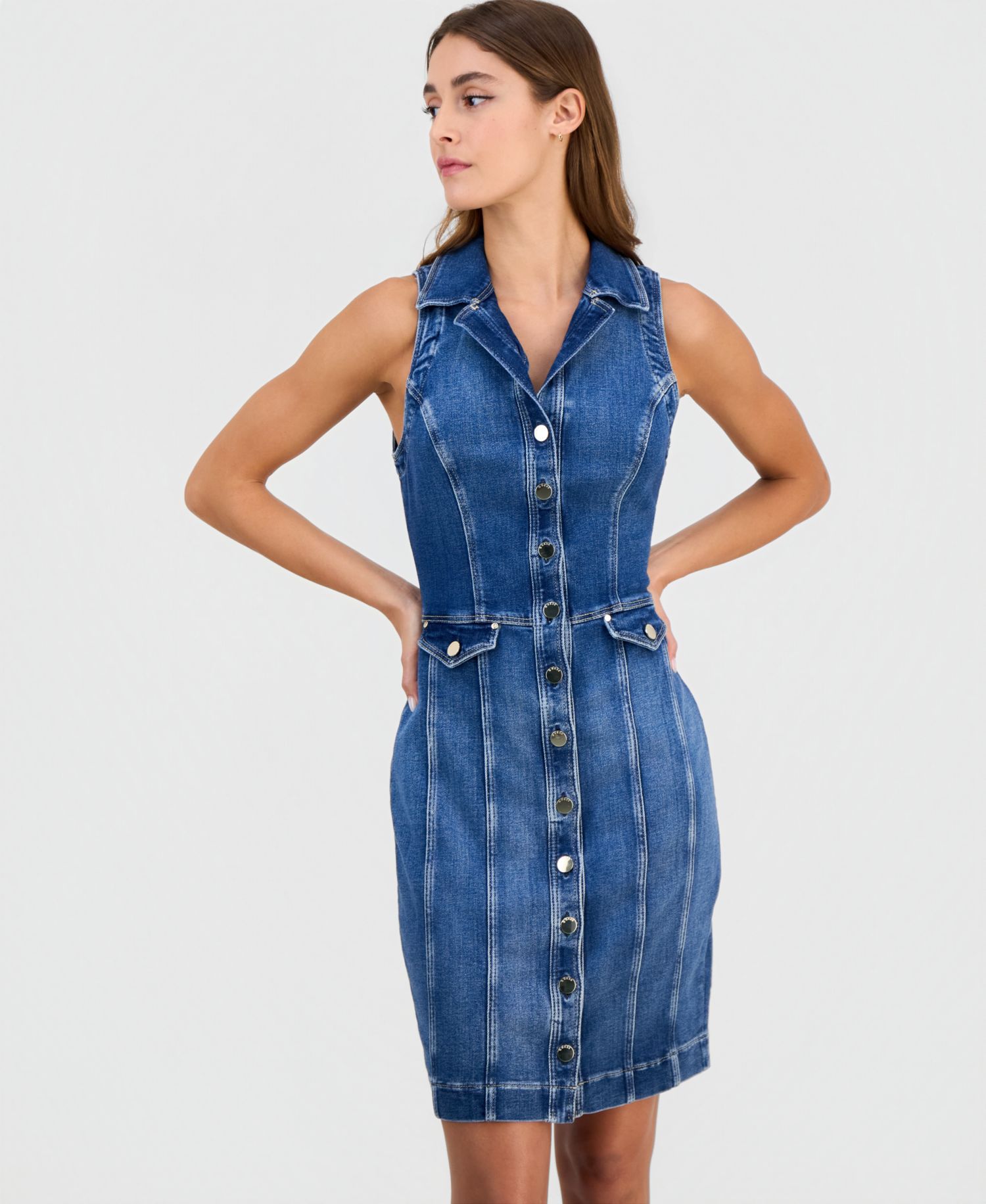 Women's Destiny Denim Button Front Dress