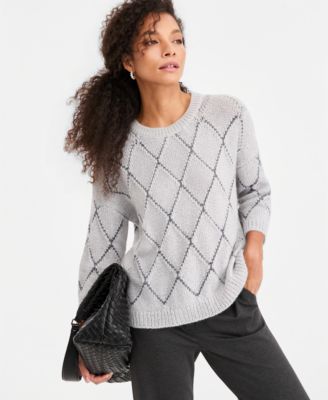 Women's Sequin-Embellished Boxy Sweater