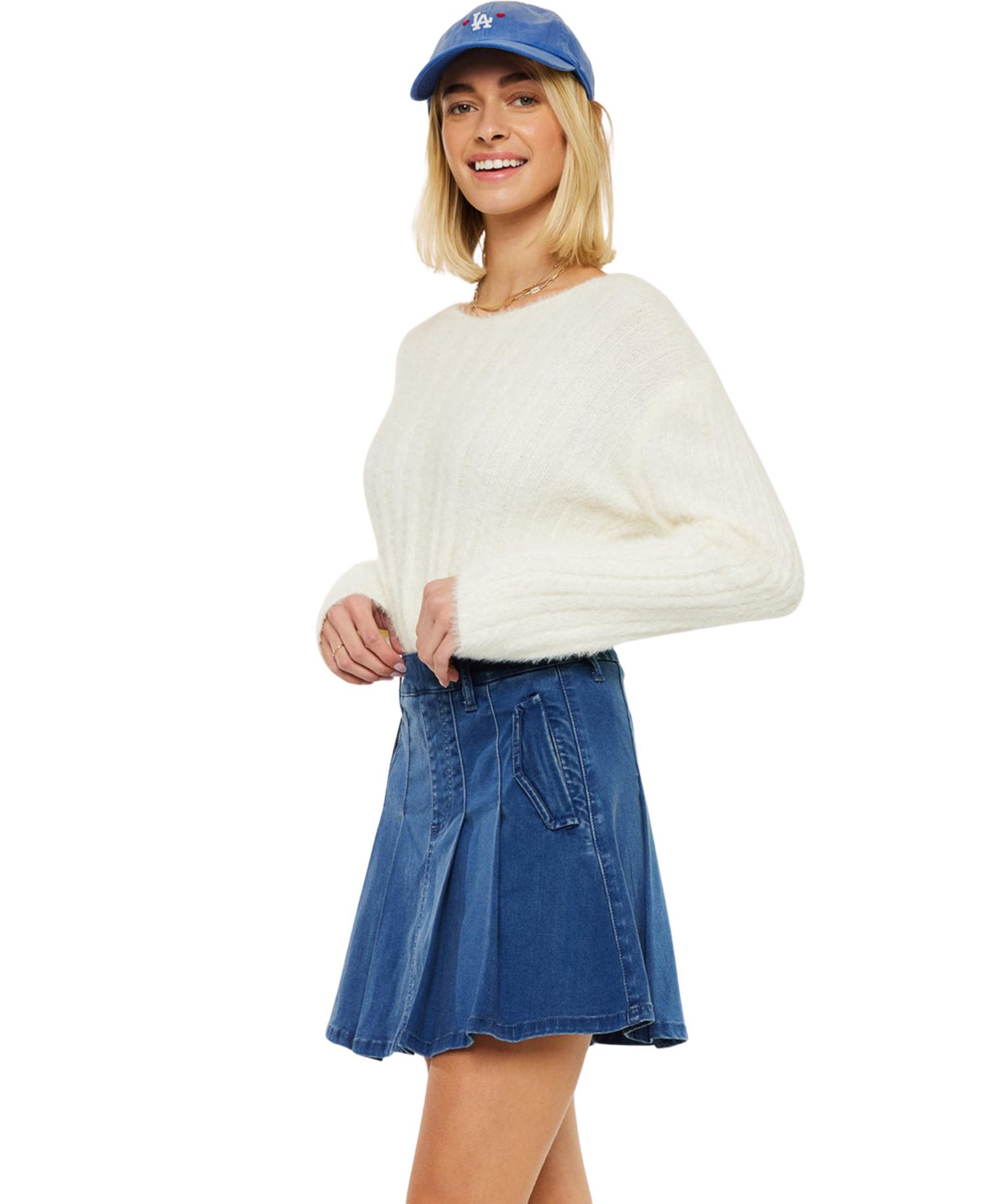 Women's USA Sandy High Rise Pleated Mini Skort