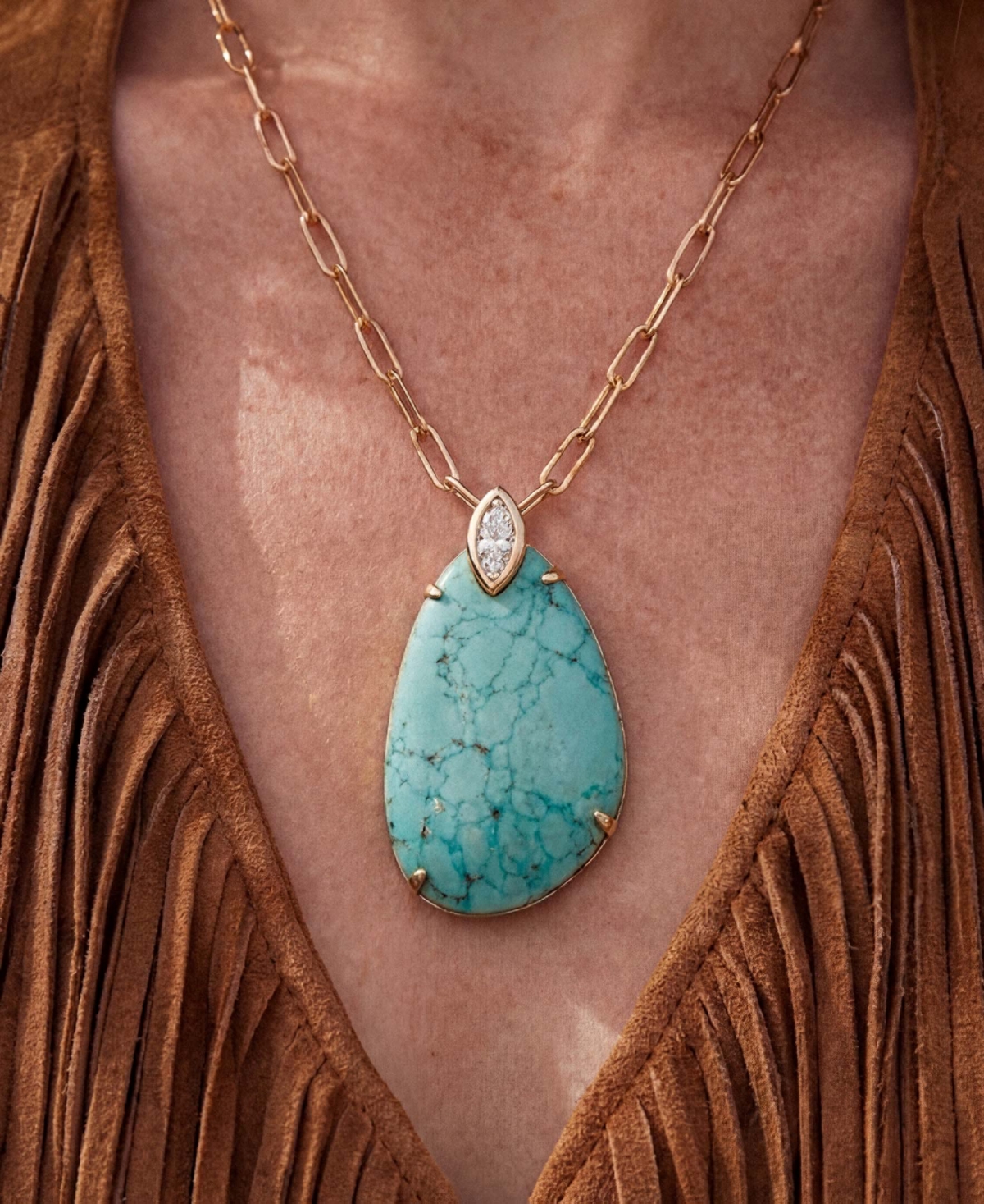 Ettika Gold-Plated Majestic Stone Pendant Necklace