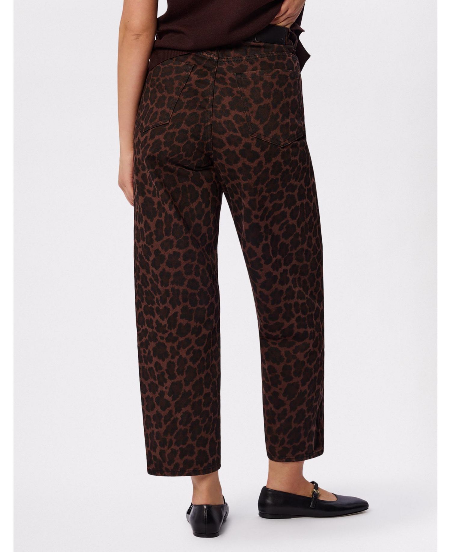 Women's Leopard Print Barrel Jean