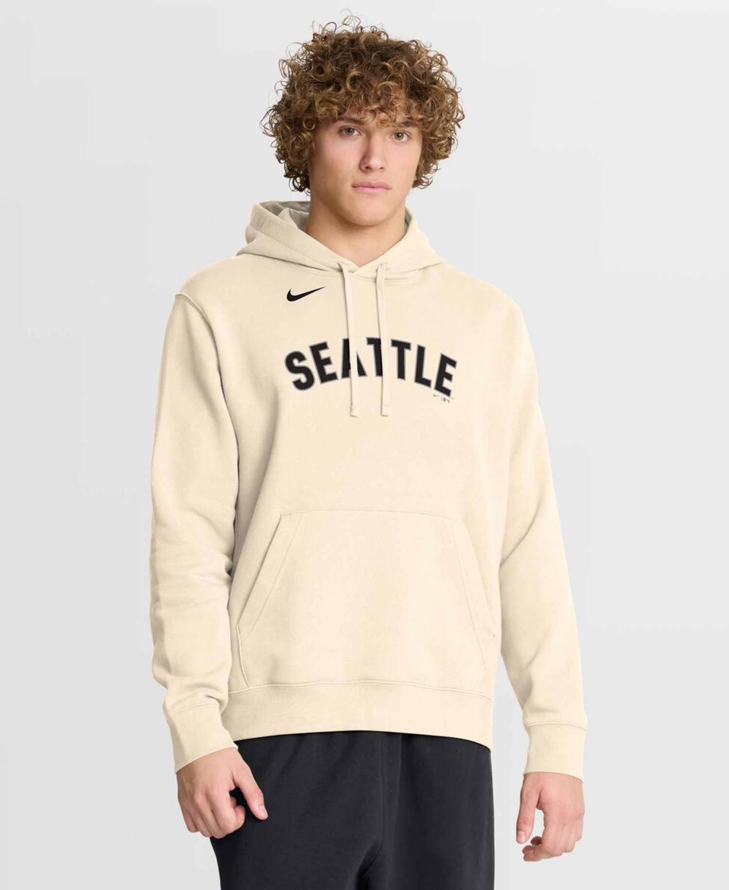Men's Cream Seattle Mariners Alternate Club Fleece Hoodie