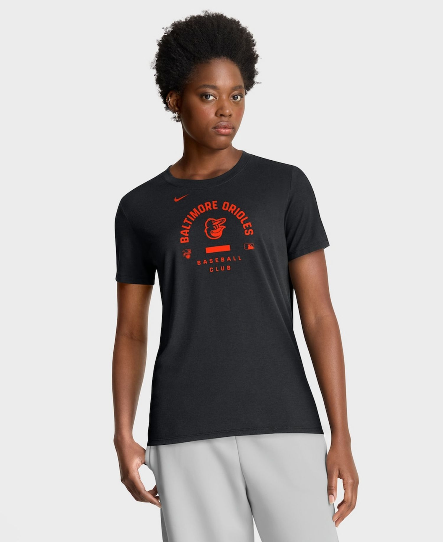 Women's Black Baltimore Orioles Authentic Collection Early Work Tri-Blend Dri-FIT T-Shirt