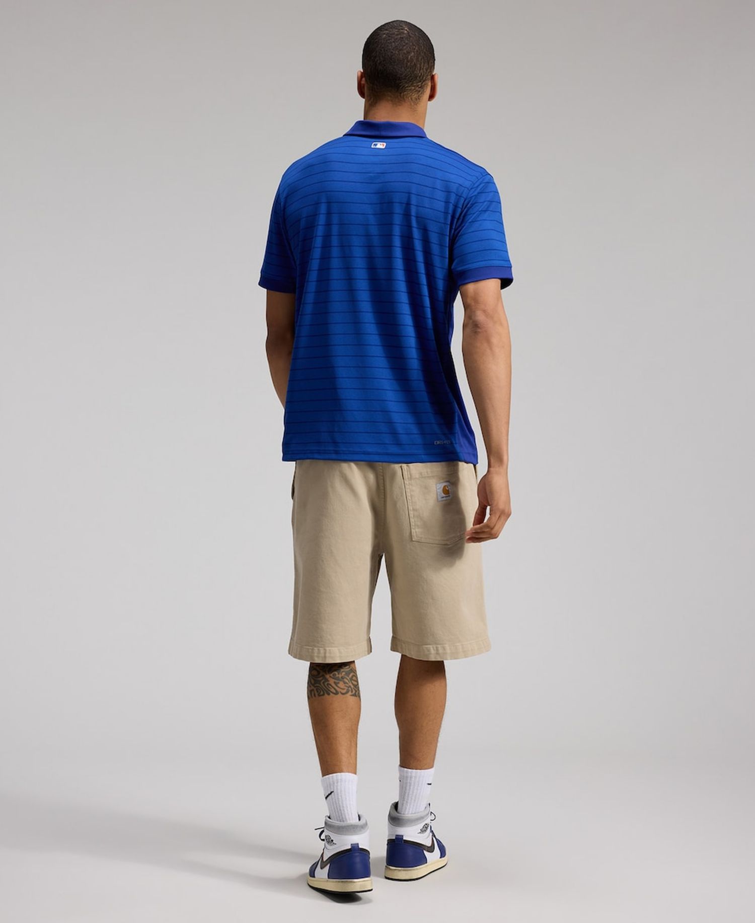 Men's Royal New York Mets Authentic Collection Striped Victory Dri-FIT Polo Shirt
