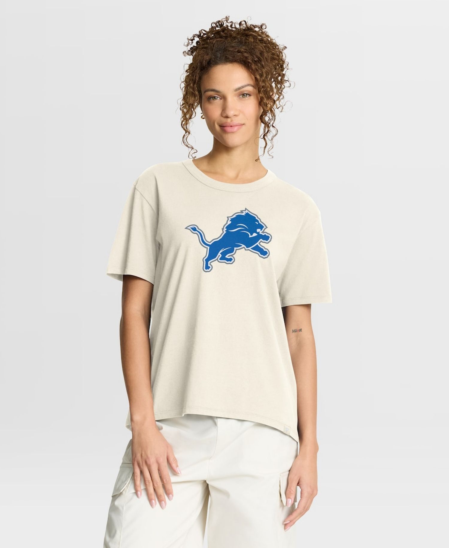 Women's Cream Detroit Lions Dove Legacy T-Shirt