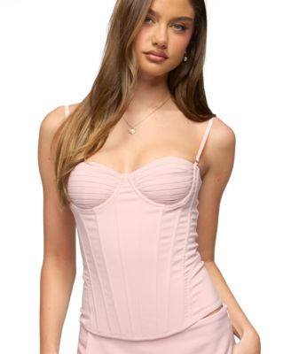 Women's Alixa Pleated Detachable Straps Corset