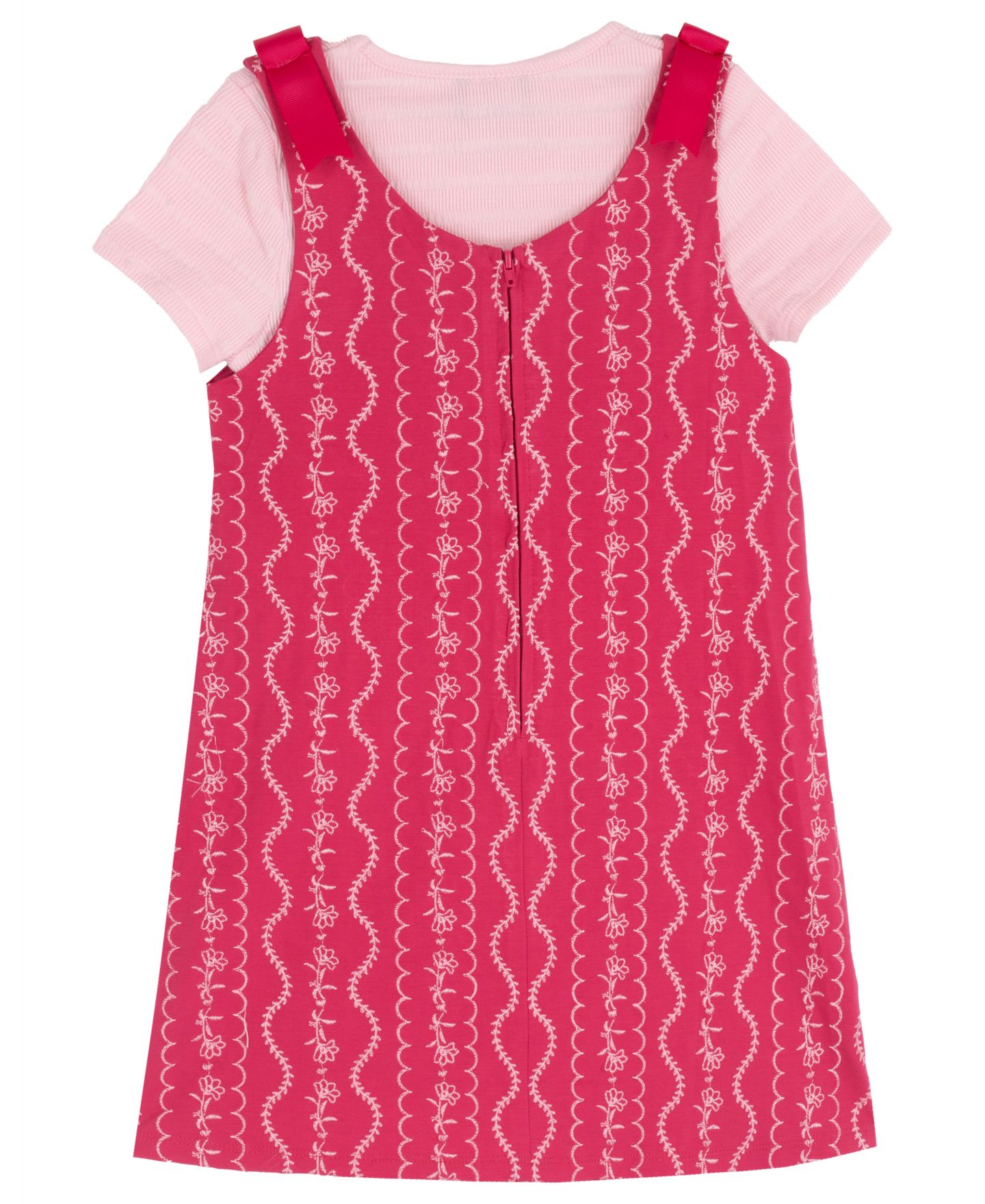 Комплекты Rare Editions Short-Sleeve Top and Jumper, 2-Piece Set для девочек, цвет: Розовый — фото 5