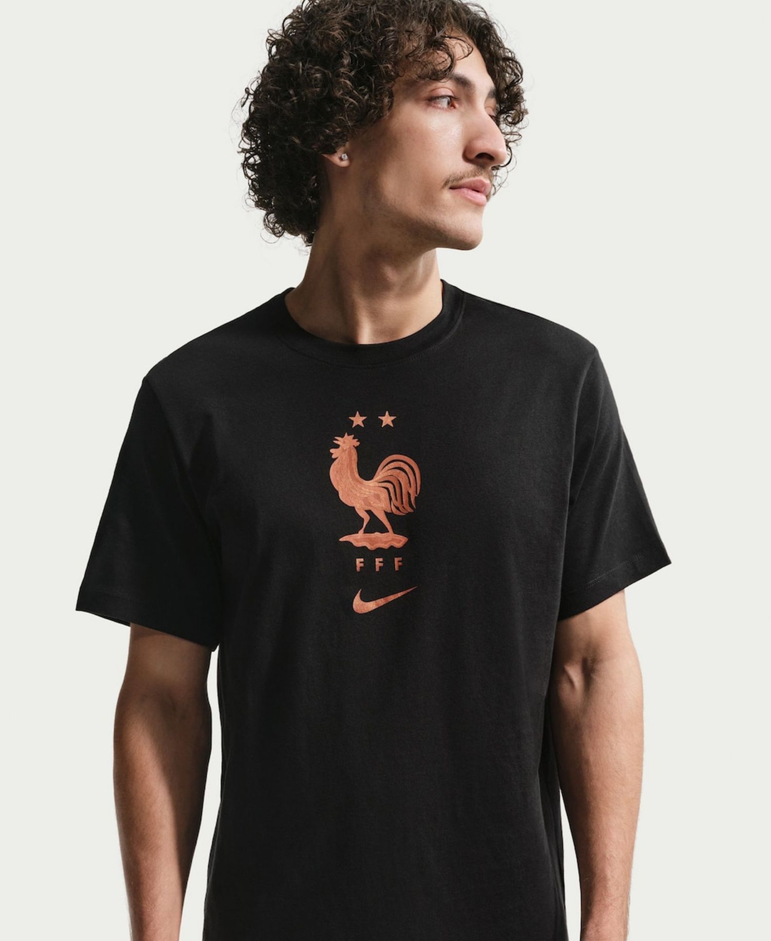 Men's Black France National Team Crest T-Shirt
