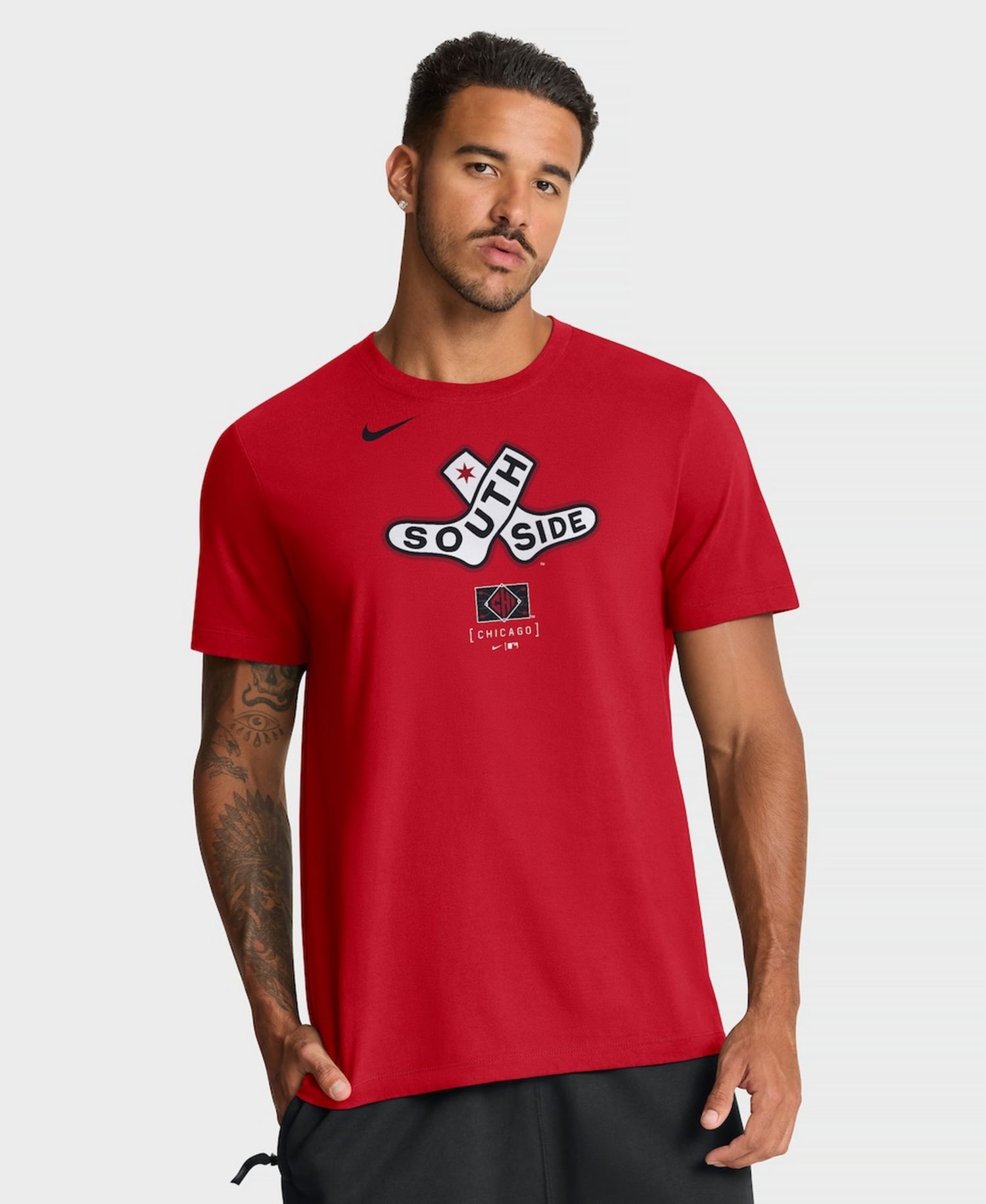 Men's Red Chicago White Sox City Connect Large Logo T-Shirt