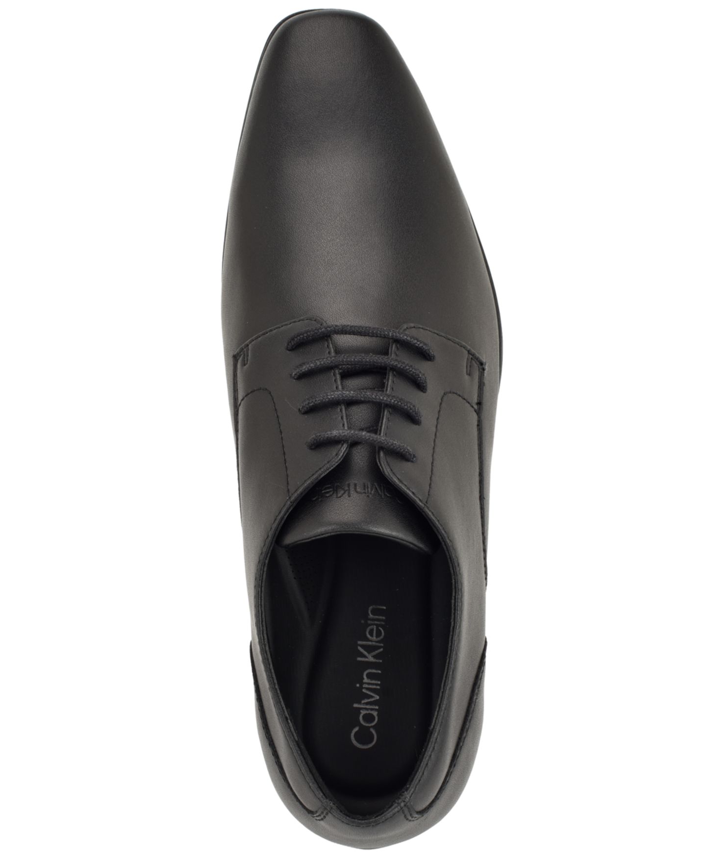 Обувь Calvin Klein Men's Cafgon Lace-Up Derby Dress Shoes, цвет: Чёрный кожаный — фото 4
