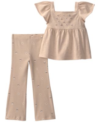 Toddler Girls' 2T-5T Floral Top and Pant, 2-Piece Set