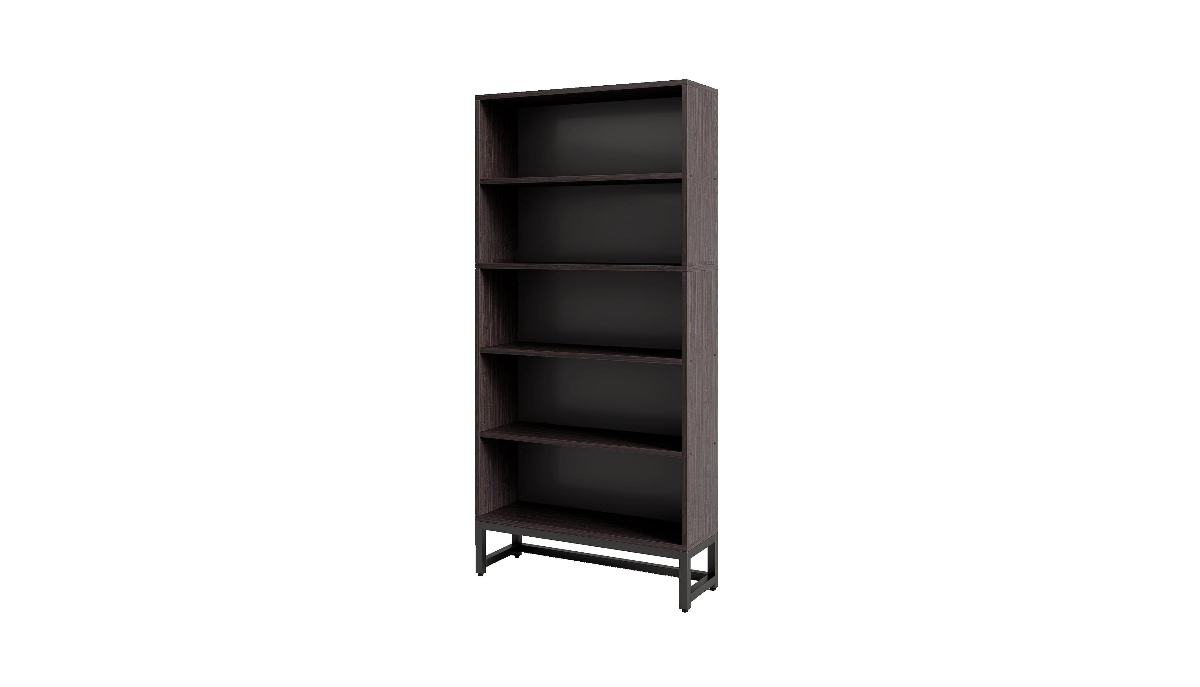 Slickblue Spacious Bookshelf Organizer with 5-Tier Shelving for Books and Decor