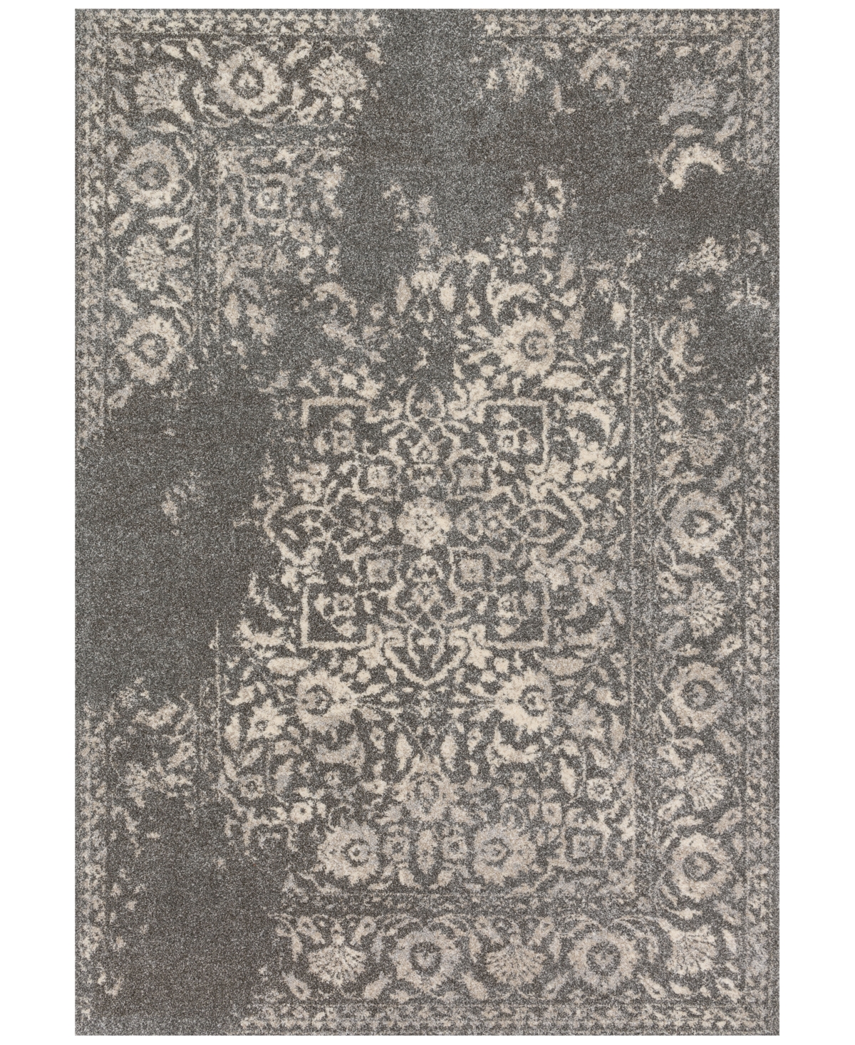 Spring Valley Home Emory Eb-01 Charcoal/ivory 7'7" X 10'6" Area Rug