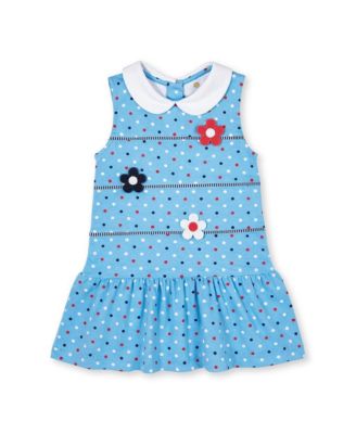 Baby Girl Printed Knit Dress With Flowers