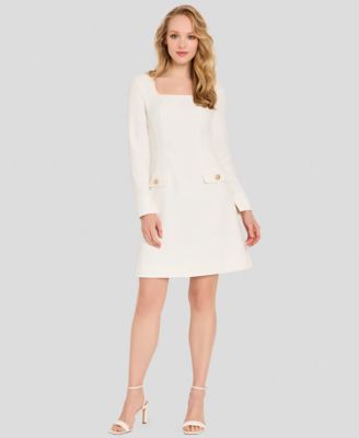 tahari dresses ASL Long Sleeve Mini Dress Whether youre heading to the office or enjoying an evening out Tahari Asl Tie Belt Faux
