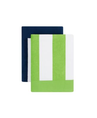 Cotton Cabana Stripe Jacquard Beach Towels, Set of 2