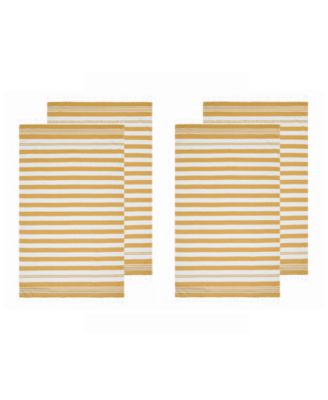 Cotton Salty Stripe Sand-Free Turkish Beach Towels, Set of 4
