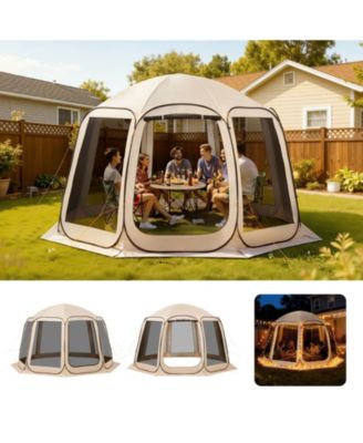 Screen House Tent, 12 x 11 feet 10-12 Person Pop Up Canopy with Carry Bag