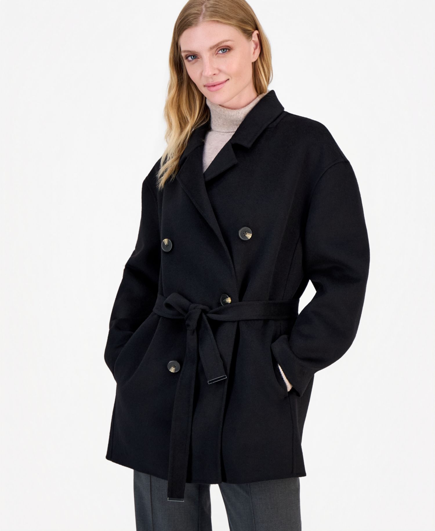 Women's Double-Faced Belted Coat